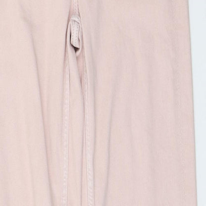 Marks and Spencer Mens Pink Cotton Straight Jeans Size 60 L30 in Regular Zip