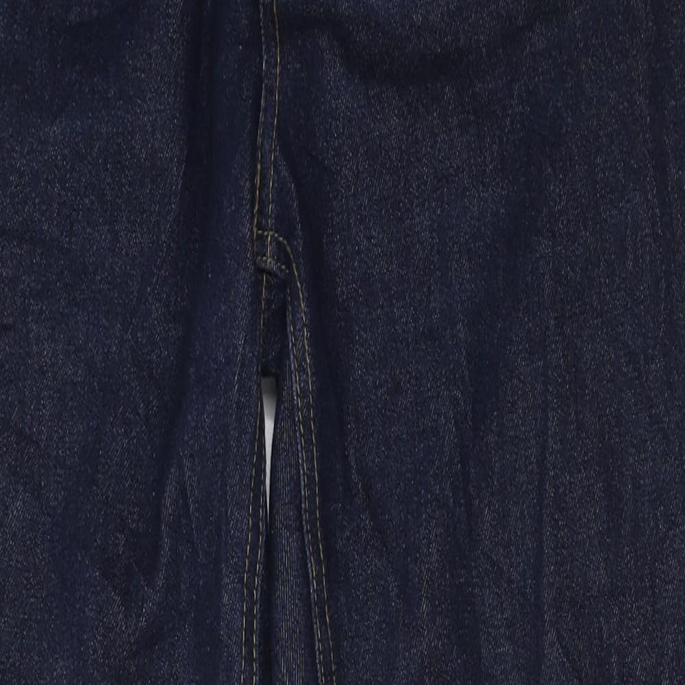 Missguided Womens Blue Cotton Mom Jeans Size 8 L30 in Regular Zip