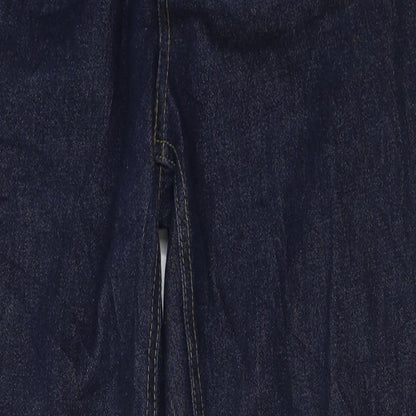 Missguided Womens Blue Cotton Mom Jeans Size 8 L30 in Regular Zip