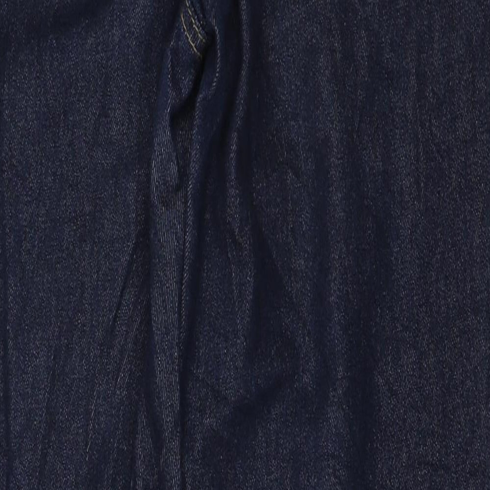 Missguided Womens Blue Cotton Mom Jeans Size 8 L30 in Regular Zip