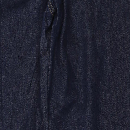 Missguided Womens Blue Cotton Mom Jeans Size 8 L30 in Regular Zip