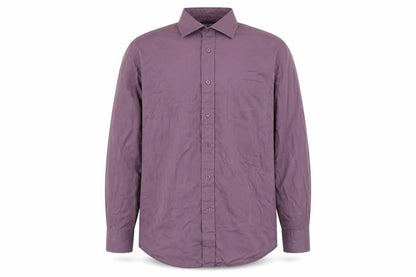 Mens UK Size 15 Primark Purple  Button-Up Long Sleeve Casual Shirt