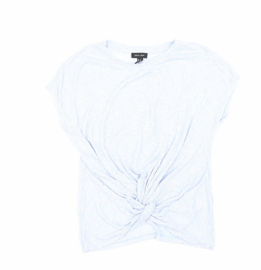 Womens UK Size M New Look Blue Basic T-Shirt