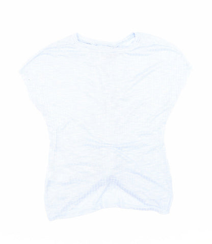 Womens UK Size M New Look Blue Basic T-Shirt