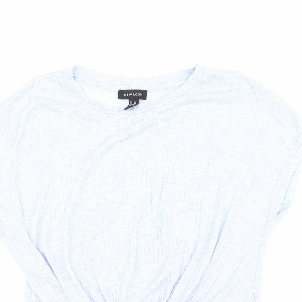 Womens UK Size M New Look Blue Basic T-Shirt