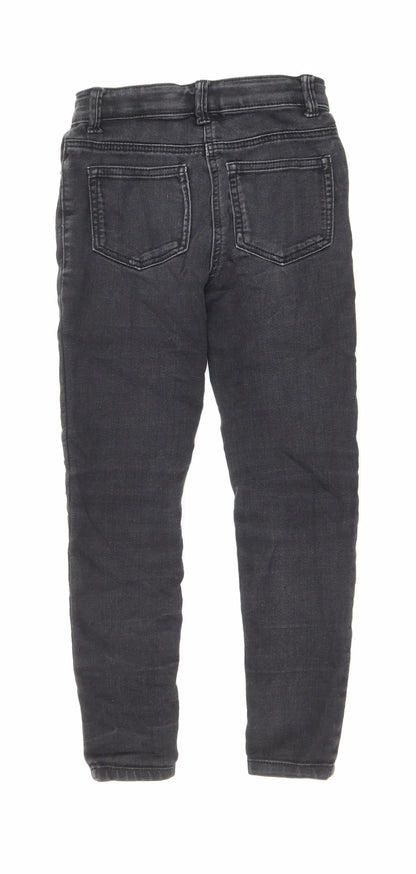 TU Boys Black Cotton Skinny Jeans Size 9 Months Regular Zip