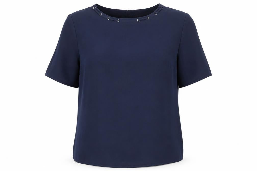 Womens UK Size 12 Marks and Spencer Blue Basic Blouse