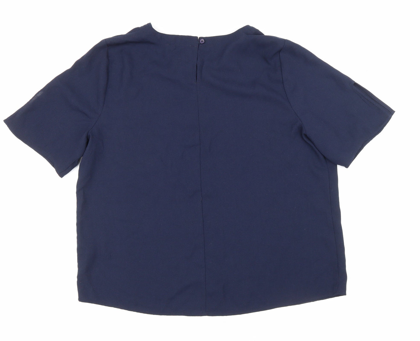 Womens UK Size 12 Marks and Spencer Blue Basic Blouse