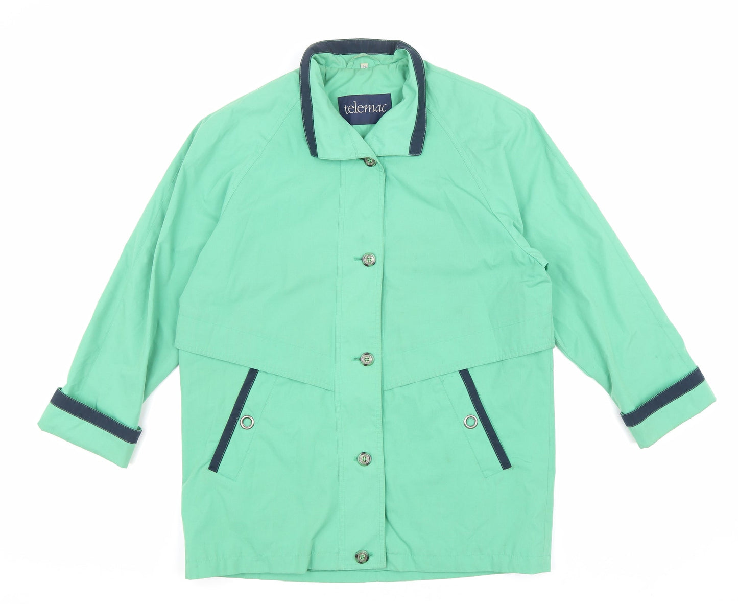 Mens UK Size M Telemac Green Rain Coat