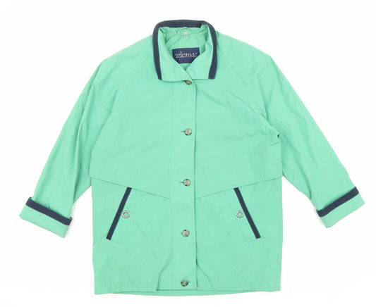 Mens UK Size M Telemac Green Rain Coat