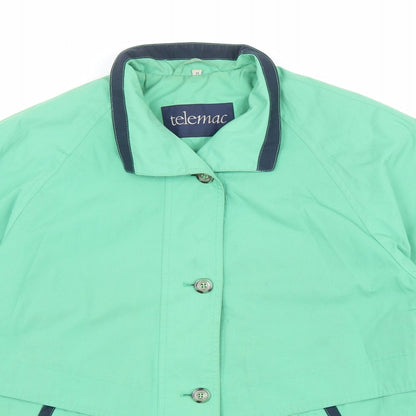Mens UK Size M Telemac Green Rain Coat
