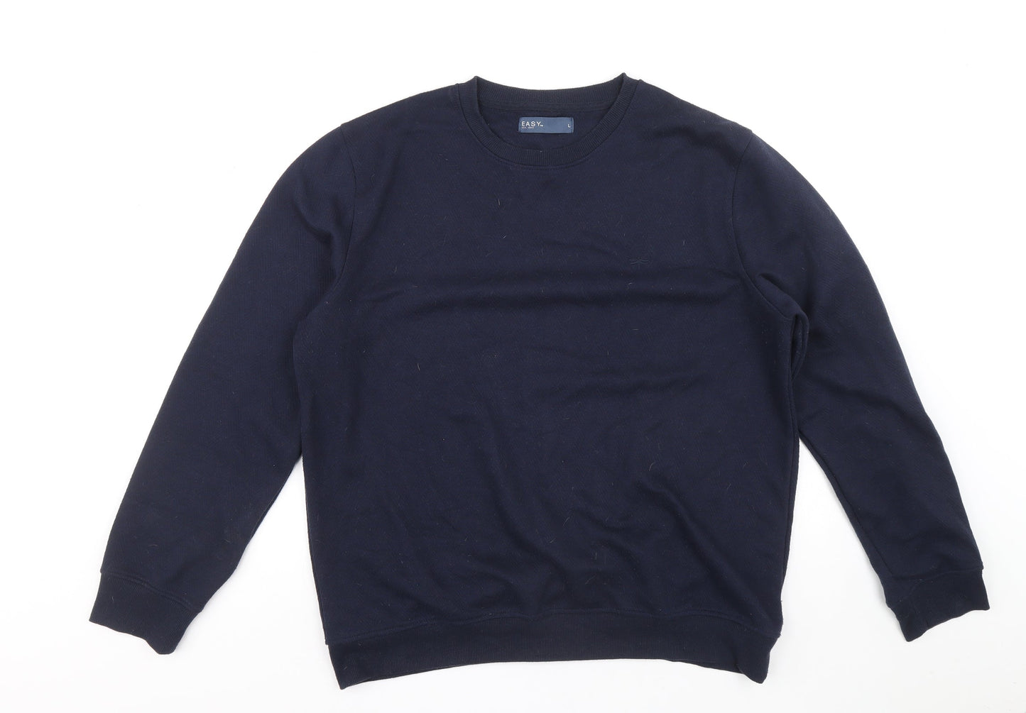 Mens UK Size L Easy Blue Pullover Sweatshirt