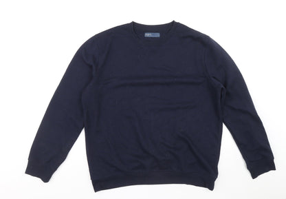 Mens UK Size L Easy Blue Pullover Sweatshirt