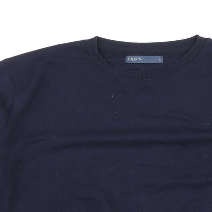 Mens UK Size L Easy Blue Pullover Sweatshirt