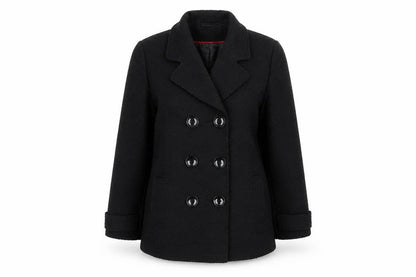 Womens UK Size 14 Classics Black Overcoat
