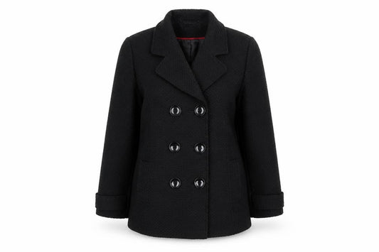 Womens UK Size 14 Classics Black Overcoat