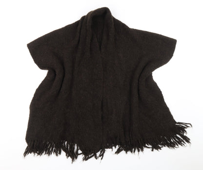 Womens UK Size One Size Klass Brown Wrap Jumper
