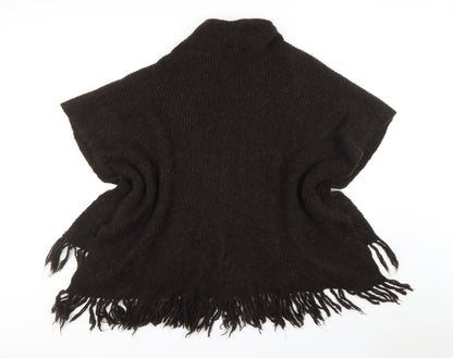 Womens UK Size One Size Klass Brown Wrap Jumper