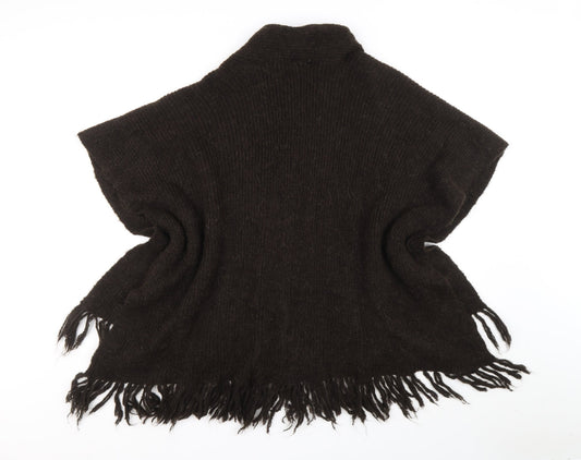Womens UK Size One Size Klass Brown Wrap Jumper