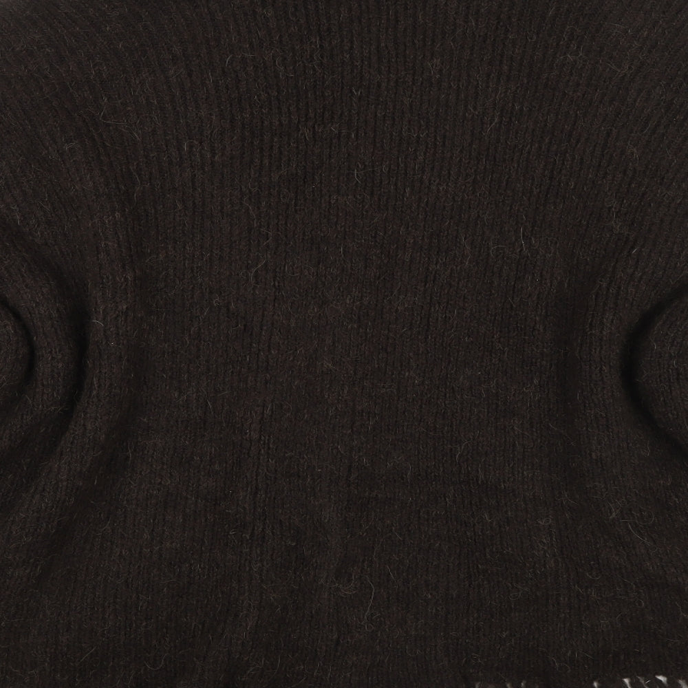 Womens UK Size One Size Klass Brown Wrap Jumper