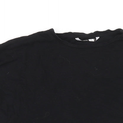 prep&co Womens Black Cotton Basic Blouse Size 14 Round Neck