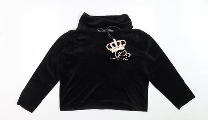 Indigo Sky Womens Black Polyester Pullover Sweatshirt Size L Pullover - Crown