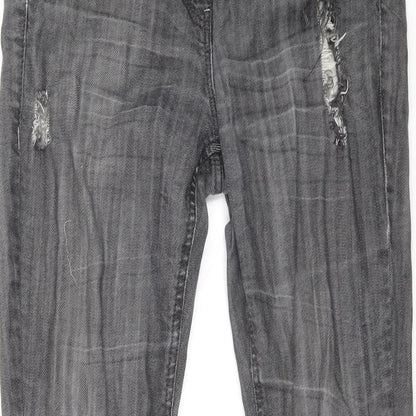 Womens UK Size 28 in Preworn Regular Fit Skinny Grey Jeans