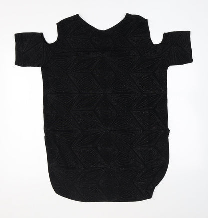 Womens UK Size 14 Quiz Black Basic Blouse
