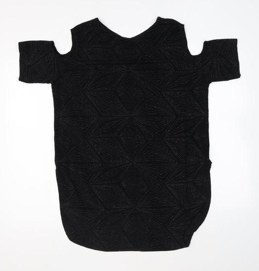 Womens UK Size 14 Quiz Black Basic Blouse