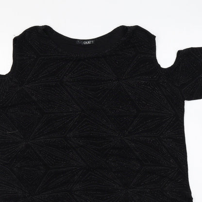 Womens UK Size 14 Quiz Black Basic Blouse