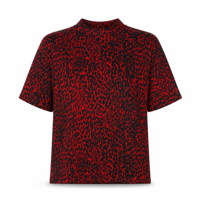 Womens UK Size S Zara Red Basic T-Shirt