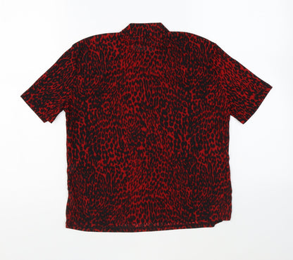 Womens UK Size S Zara Red Basic T-Shirt
