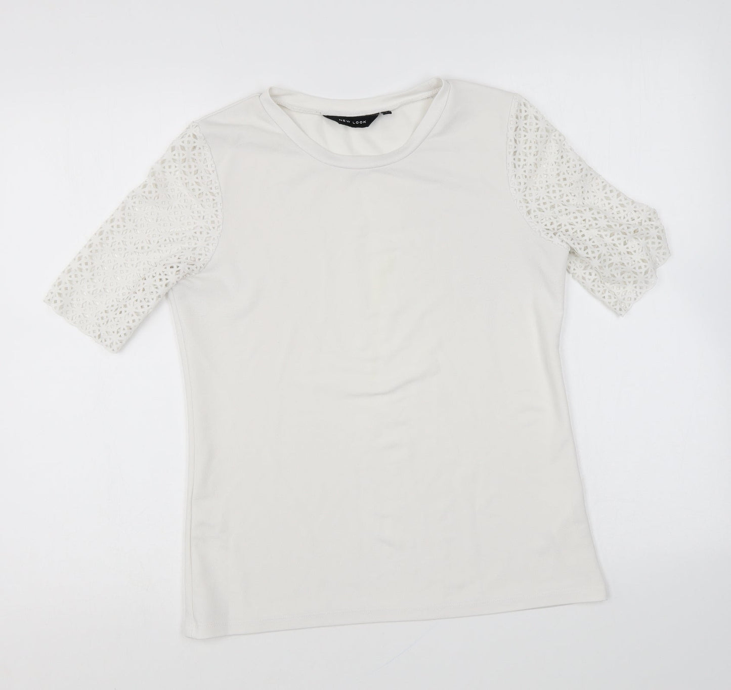 Womens UK Size 8 New Look White Basic Blouse