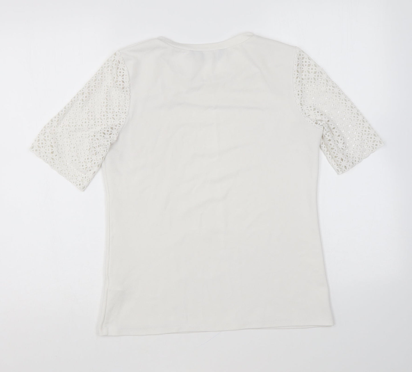 Womens UK Size 8 New Look White Basic Blouse