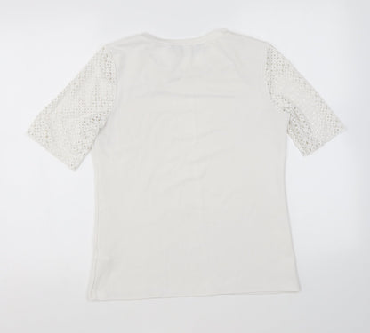 Womens UK Size 8 New Look White Basic Blouse