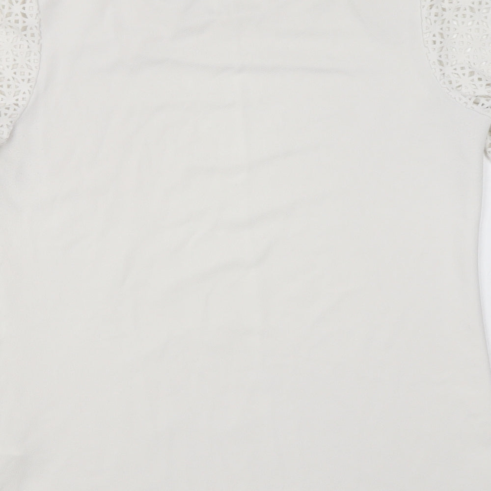 Womens UK Size 8 New Look White Basic Blouse