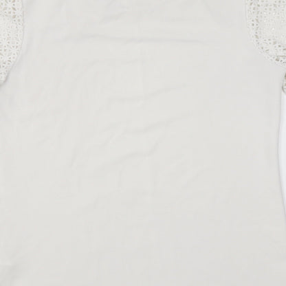 Womens UK Size 8 New Look White Basic Blouse