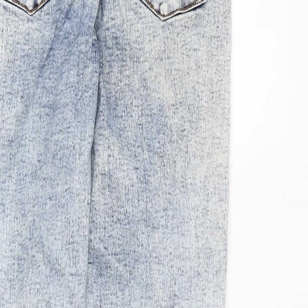 Denim & Co. Womens Blue Cotton Skinny Jeans Size 8 L28 in Regular Zip