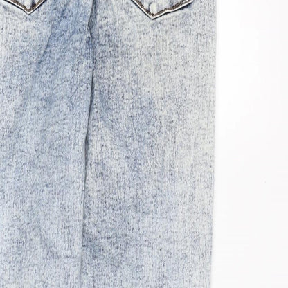 Denim & Co. Womens Blue Cotton Skinny Jeans Size 8 L28 in Regular Zip