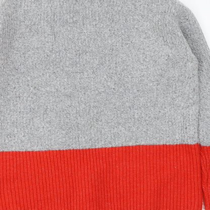 Primark Womens Grey Round Neck Acrylic Pullover Jumper Size M