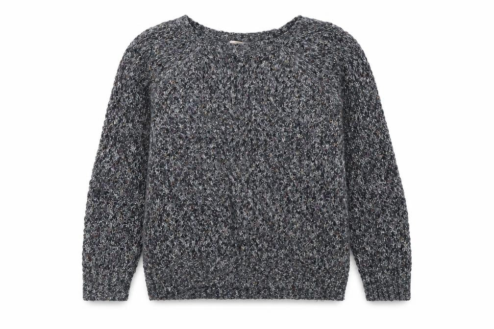 Forever 21 Womens Blue Round Neck Acrylic Pullover Jumper Size L