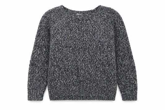 Forever 21 Womens Blue Round Neck Acrylic Pullover Jumper Size L