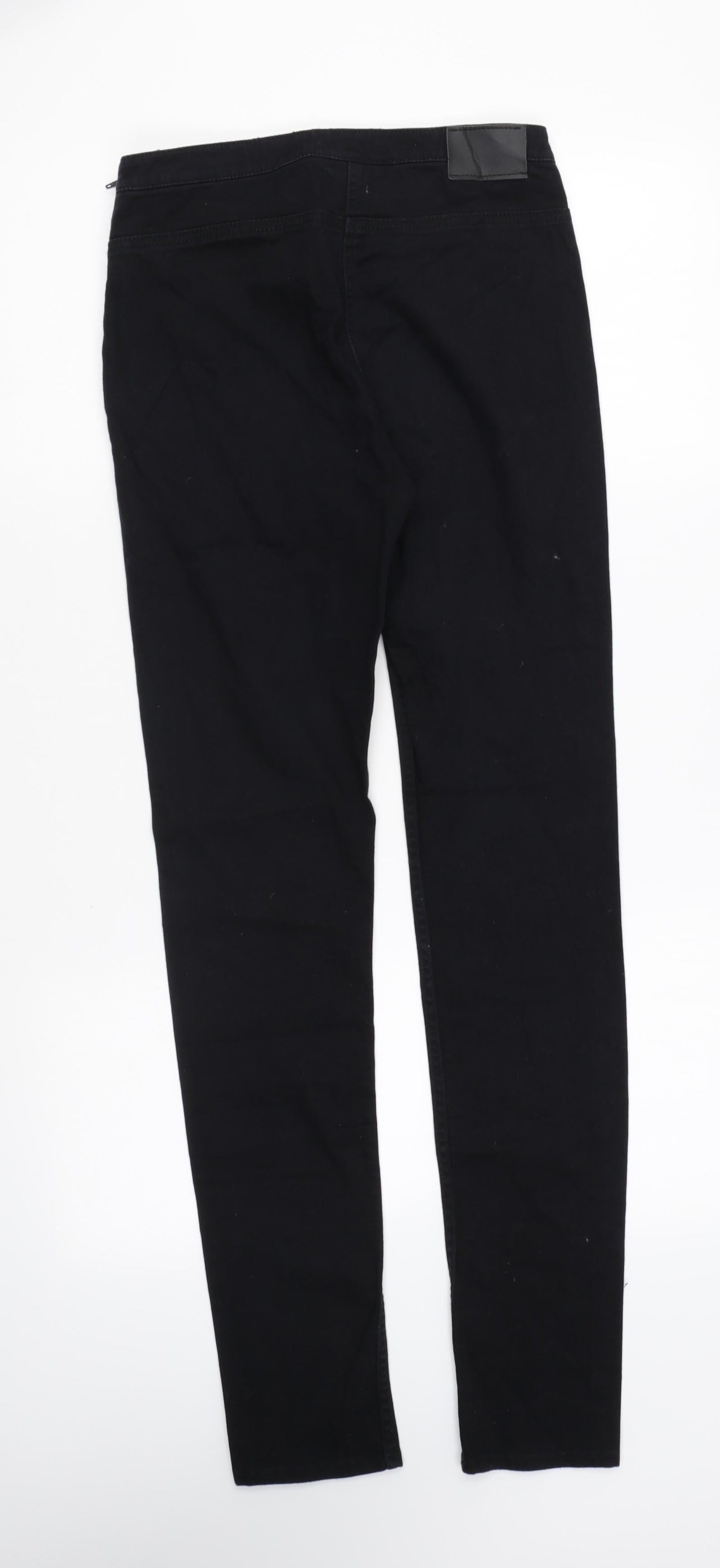 H&M Womens Black Cotton Skinny Jeans Size 6 L29 in Regular Zip