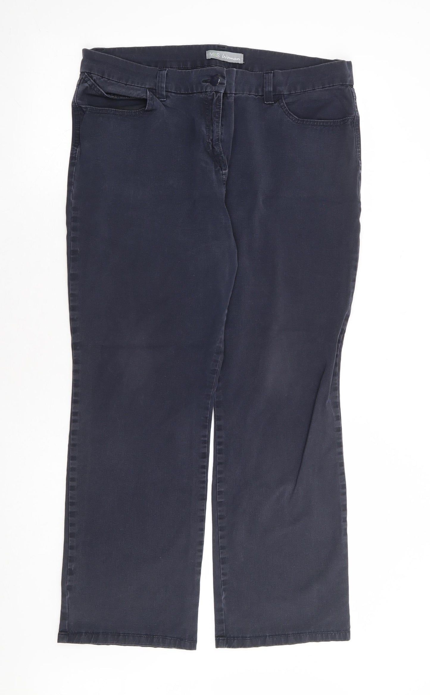 Womens UK Size 34 in Marks and Spencer Regular Fit Straight Blue Jeans