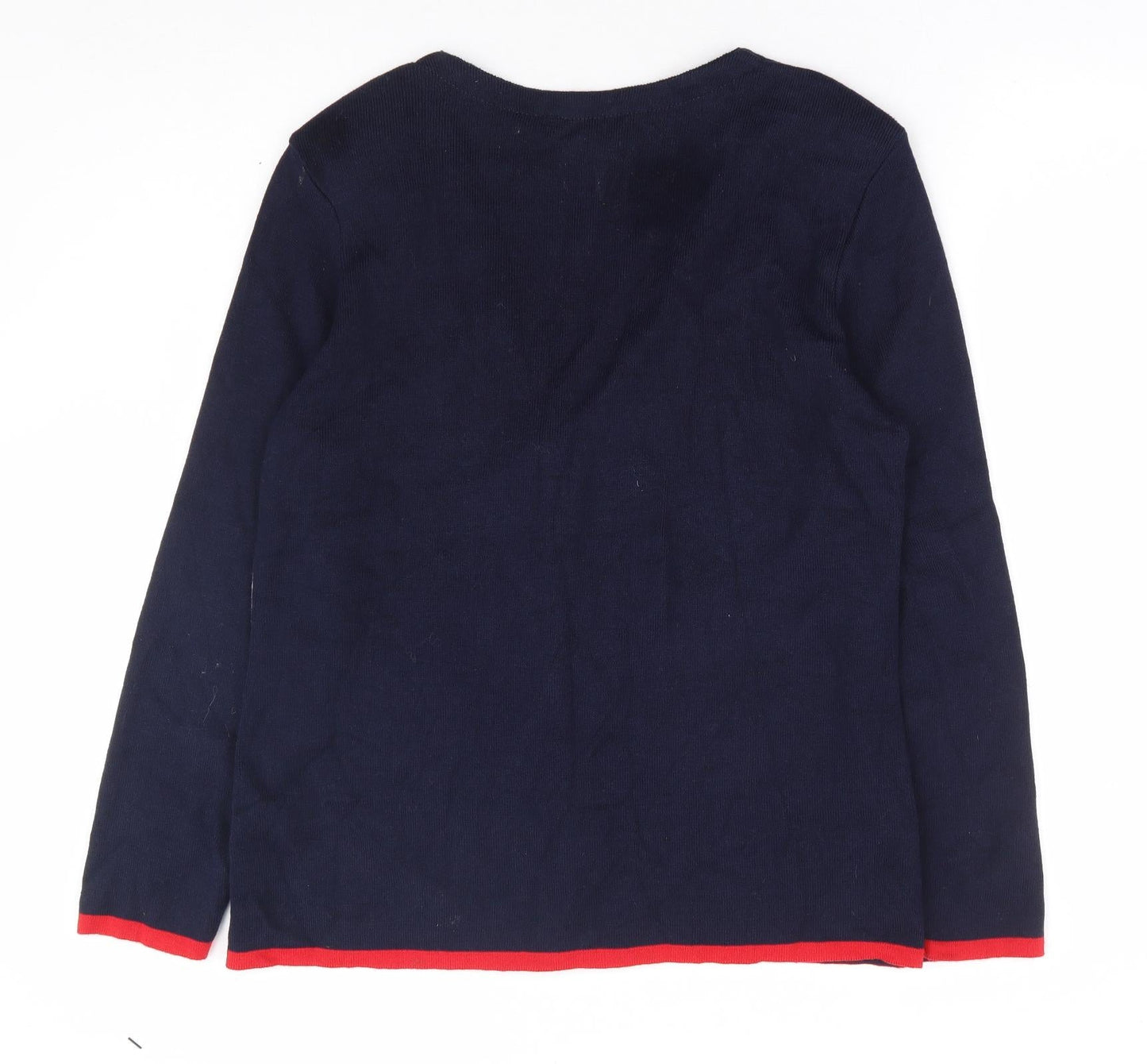 Womens UK Size 10 Afibel Blue Cardigan Jumper