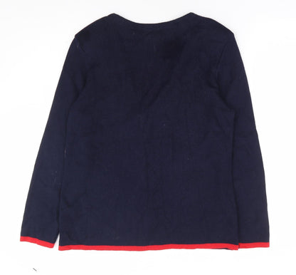 Womens UK Size 10 Afibel Blue Cardigan Jumper