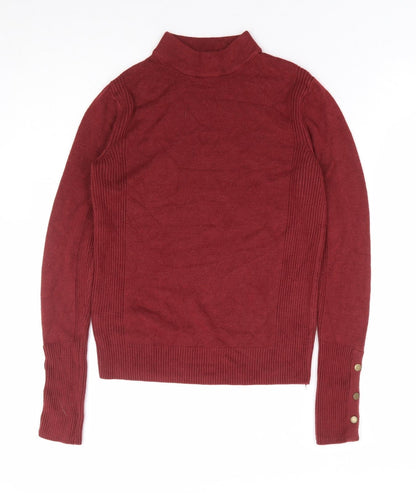 Womens UK Size 8 Preworn Red Pullover Jumper