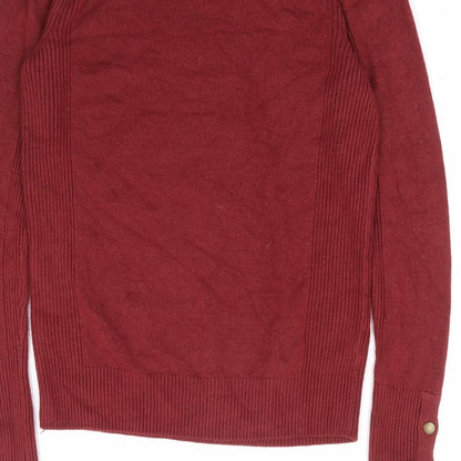 Womens UK Size 8 Preworn Red Pullover Jumper