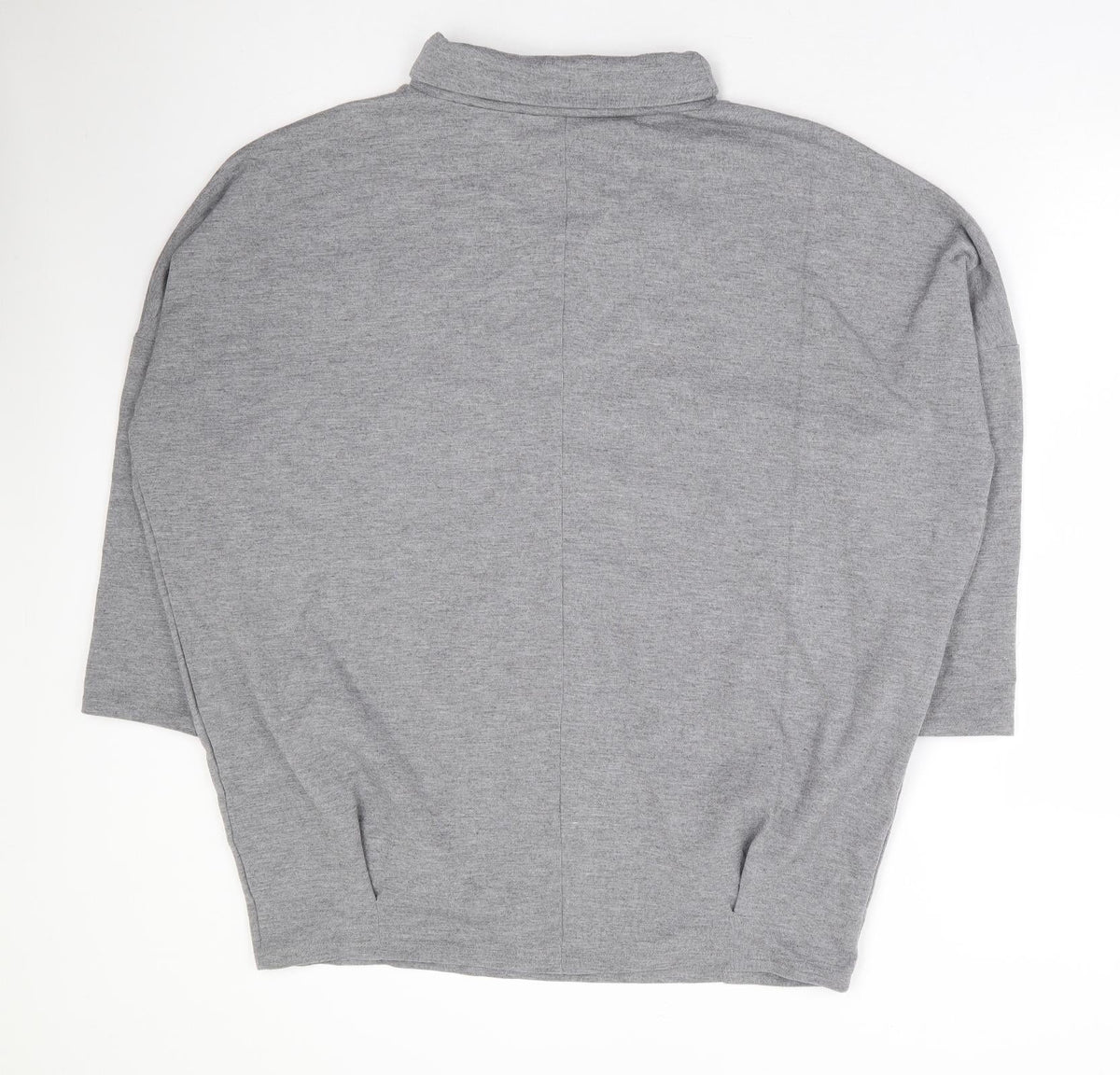 TU Womens Grey Polyester Pullover Sweatshirt Size 16 Pullover - Drop Shoulder Batwing