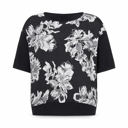 Womens UK Size M Papaya Black Basic Blouse